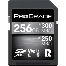ProGrade Digital SD UHS-II 256 GB Karte V90 - Bis zu 250MB/s Schreibgeschwindigkeit und 300MB/s Lesegeschwindigkeit | Für professionelle Filmemacher, Fotografen und Kuratoren von Inhalten