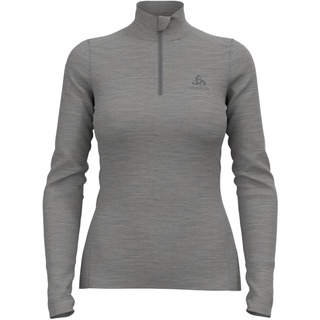 Odlo Damen Merino 200 Half Zip Longsleeve (Größe M, grau)