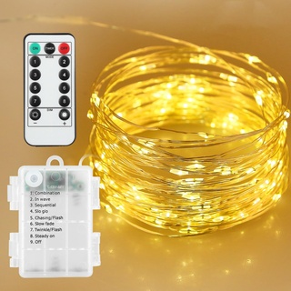 LED Lichterkette 10Mx100 Weihnachtsbeleuchtung Weihnachten Kette Leuchte auf Transparent Kabel Lichter Kupferdraht Wasserdichte mit 8 Modi Innen Außen für Saal Garten Weihnachten Hochzeit Party