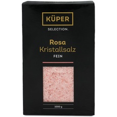 Küper Selection 1000g Kristallsalz rosa fein - rosa Speisesalz zum Würzen und Verfeinern – 100% natürliches Salz
