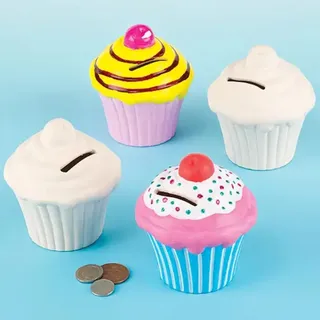 Baker Ross Cupcake Spardose 10 cm