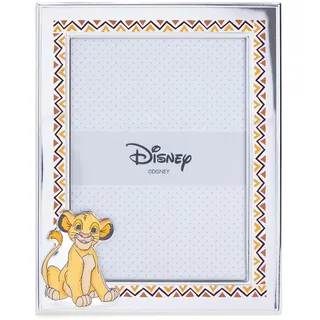 VALENTI & CO. Disney Baby – König der Löwen Simba – Bilderrahmen aus Silber für Kinder, Geschenkidee für Taufe, Geburt oder Geburtstag (13 x 18 cm)