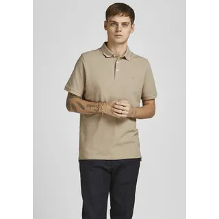 JACK & JONES »JJEPAULOS Poloshirt mit klassischem Kragen und figurbetonter Form« Logostickerei, modisch, schmal, Baumwolle, Polokragen,
