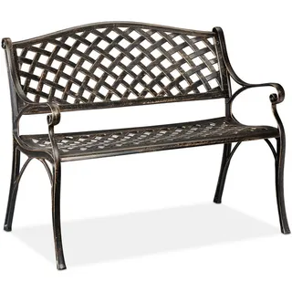 Relaxdays Gartenbank 107 x 102 x 82 cm Schwarz