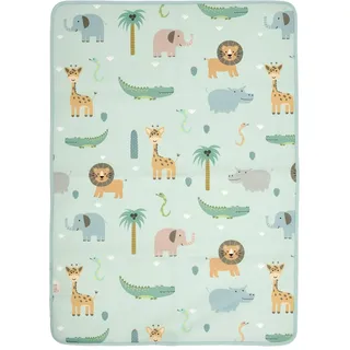 PERLETTI Baby Wickelauflage 50X70 Wasserfest Waschbar - Kleinkinder Neugeborene Wickeluntelage Wiederverwendbar Abwaschbar - Inkontinenzunterlage Bettunterlage Tragbar Changing Mat (Grün)