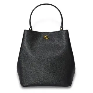 Lauren Ralph Lauren für Damen. 431969365001 Reese kleine Crossbody-Tasche aus Leder schwarz (OSFA), Lässig