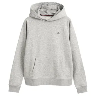 GANT Damen Shield Hoodie Kapuzenpullover, Light Grey Melange, L EU