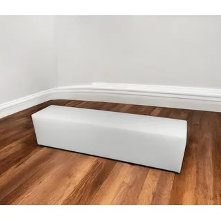 Talamo Italia Pouf Abra, Mehrzwecksessel, Sitzsack, Hockerhocker, Italy, 180x40 h42 cm, Weiß