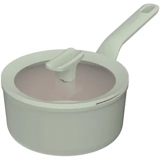 BergHOFF Stielkasserolle , Transparent, Salbeigrün , Metall , 2 l , 13 cm , backofengeeignet, Griffe werden nicht heiß, schadstofffrei gemäß EU-Standards , Kochgeschirr, Töpfe, Kasserollen