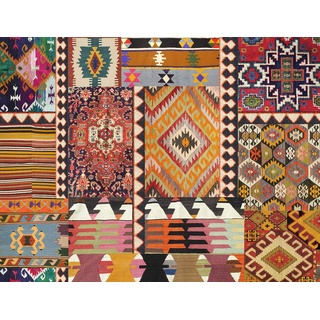 vilber Bohemian Kilim 2495 Teppich, Vinyl, bunt, 150 x 200 cm