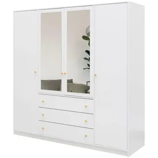 masseno Drehtürenschrank Galio 196 x 200 x 57,5 cm Weiß