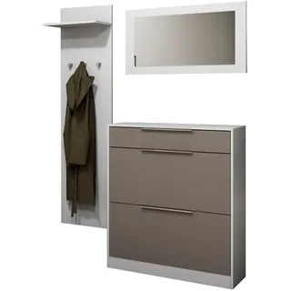 borchardt Möbel Garderoben-Set Oliva 3 Stk. tlg. Weiß