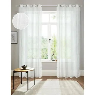 andas Gardine »Tursik« Ösen 1 Stk. tlg. Blickdicht, Leinenlook, Polyester, weiß