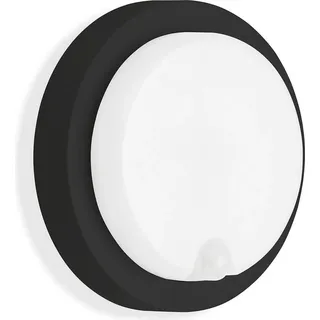 TELEFUNKEN DORTMUND LED Außenwandleuchte, IP44 Spritzwasserschutz, Bewegungsmelder, Dämmerungssensor, Reichweite 8m, schwarz, 17 x 5,7 cm - Schwarz