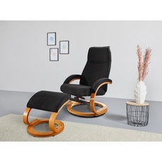 Bild von Relaxsessel »Paris«, (Set, 2 St., bestehend aus Sessel und Hocker), mit passendem Hocker, schwarz