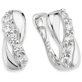 Bruno Banani Creolen Schmuck Geschenk Silber 925 weiß mit Zirkonia