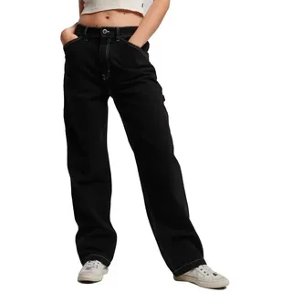 Superdry Contrast Carpenter Jeans - Black - 30 - 30
