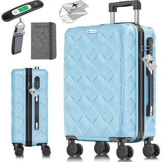 Kesser KESSER® Reisekoffer Koffer ABS Hartschalenkoffer mit Zahlenschloss, Kofferwaage & Reisebrieftasche 360° Rollen Koffer für Business & Reise Trolley