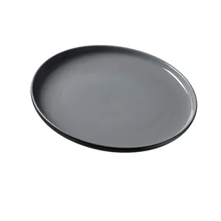 Ritzenhoff Breker Speiseteller , Grau, Schwarz , Keramik , Geschirr, Teller, Speiseteller