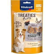 Bild von - Treaties Bits Superfood, gebackene Snacks für Hunde, abwechslungsreiches Fleisch und Holunderbeeren - 100 g