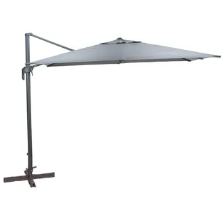 Garden Impressions HAWAII Alu-Ampelschirm Gartenschirm  neig-/drehbar 2,7x2,7m grau