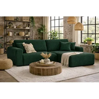 kaiser möbel Eckcouch Cord 2-Sitzer Grün