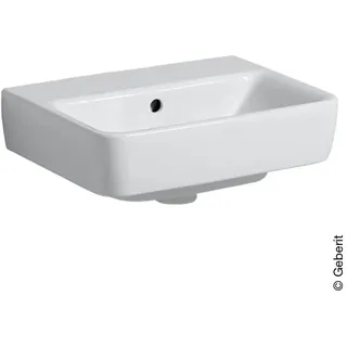Geberit Renova Plan Handwaschbecken, 45x34 cm, ohne Hahnloch, mit Überlauf, 501626, 501626001