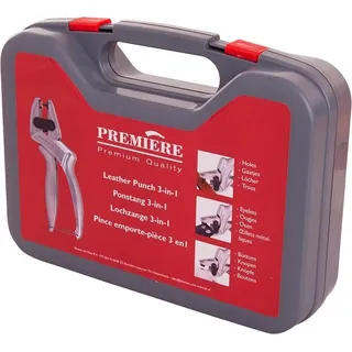 Premiere Leder Punch 3-in-1 Werkzeugkasten Grau Grau One Size - Grau