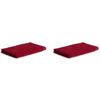 Möve Superwuschel Gästetuch, 100% Baumwolle, Ruby, 30 x 50 cm (Packung mit 2)