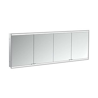 EMCO prime 2 Facelift LED-Lichtspiegelschrank 200cm mit 4 Türen, Unterputzmodell (949713567) 2000x730mm, 4-türig, schwarz/spiegel