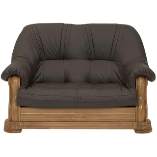 Max Winzer 2-Sitzer-Sofa , Braun , Leder, Holz , Echtleder , Rindleder , Eiche , massiv , Füllung: Polyetherschaumkern , 144x95x94 cm , Goldenes M, Made in Europe , Rücken echt , Wohnzimmer, Sofas & Couches, Sofas, Ledersofas