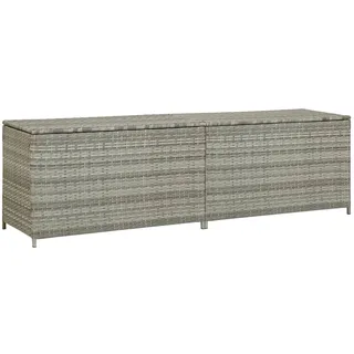 vidaXL Gartenbox Poly Rattan 200x50x60 cm Grau