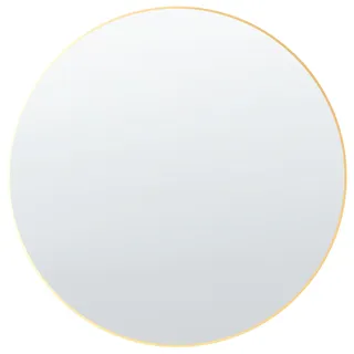 Beliani Runder Wandspiegel 80 x 80 cm Gold