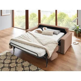 Atlantic Home Collection Schlafsofa »Rolando, B: 196 cm, Liegefl. 140x190 cm« mit komfortabler Matratze, Dauerschlafsofa, braun