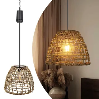 pearlstar Hängelampe mit Batterie,Batteriebetriebene Hängelampe Outdoor 6 Stunden Timer,Indoor Deckenleuchte Hängend Laterne Pendelleuchte für Patio Bar Garten Terrasse Wohnzimmer Schlafzimmer(HDC897)