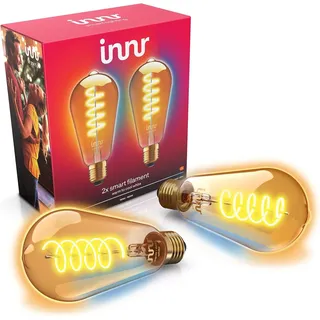 Innr Zigbee E27 Smart Lampe, funktioniert mit Hue* (Bridge erforderlich), Edison LED Glühbirne, Warmweiß bis Kaltweiß, Dimmbar, 620lm, 2-Pack