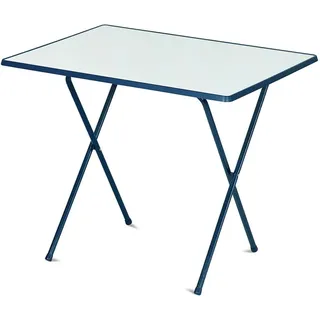 Dajar 59996 Klapptisch Patio, weiß/blau, 80 x 60 x 64 cm