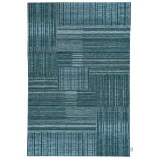 Tom Tailor Stripy Pat Webteppich 140 x 200 cm Blau/Türkis