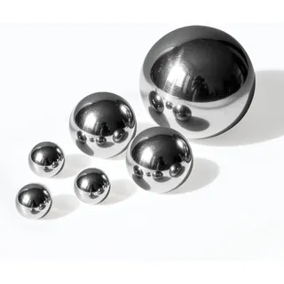 EVBOTGEE 6 Stück Edelstahl Dekokugel Schwimmkugeln Silber Metall Hohlkugel für Teich Miniteich und Zierbrunnen Gartenkugel Schwimmende Teichdeko für Garten Balkon und Terrasse