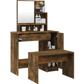 vidaXL Schminktisch-Set Räuchereiche 86,5x35x136 cm - Braun