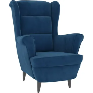 vidaXL Sessel Blau Samt - Blau