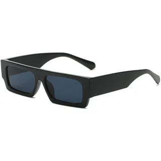 Long Keeper Vintage Sonnenbrille Rechteckig Damen Herren, Retro Sonnenbrille Eckig Funky Stil Chunky Fashion Brille Unisex