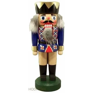 Holz- und Drechslerwaren Dieter Legler Rudolphs Schatzkiste Nussknacker König blau 20cm NEU Weihnachten Seiffen Nutcracker Nüsse Erzgebirge Winter Dekoration Holzkunst Holz Weihnachtsmann Christmas Walnuss