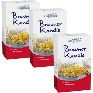 3x 500g Südzucker Brauner Kandis Zucker mit feiner Karamelnote nordische Süße