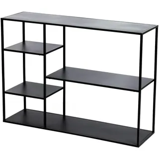 [en.casa] Standregal Isojoki 120 x 35 x 87,5 cm Schwarz