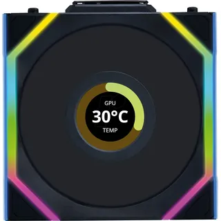 Lian Li UNI FAN SL Wireless LCD Lüfter, ARGB, PWM - Reverse Blade, 120 mm, schwarz