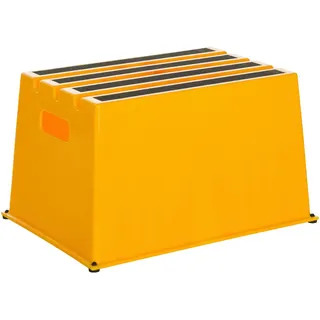 Mid.you Tritthocker , Gelb , Kunststoff , 52.5x31x37.5 cm , rutschfeste Trittfläche, hohe Standfestigkeit, rutschfeste Füße , Pflegen, Babytoilette, Tritthocker & Sonstiges