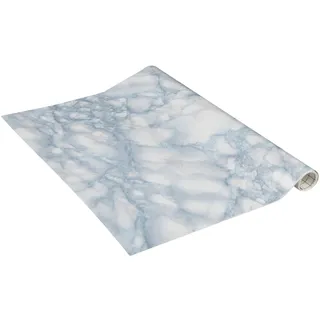 Venilia Möbelfolie selbstklebend Marmor Blau-grau 45 cm x 2 m