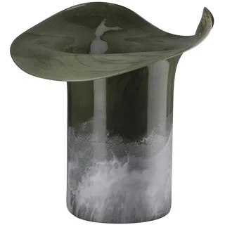 Tischvase GILDE "Vase Ambos grün", grün, B:30cm H:27cm T:30cm, Glas, Vasen, Tischvase