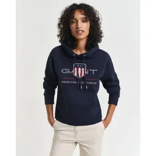 Gant für Damen. 4200276 Archiv Shield Sweatshirt mit Kapuze navy (XS), Lässig, Baumwolle, Marine